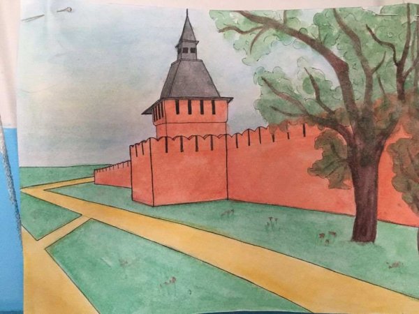 Рисование тульского Кремля