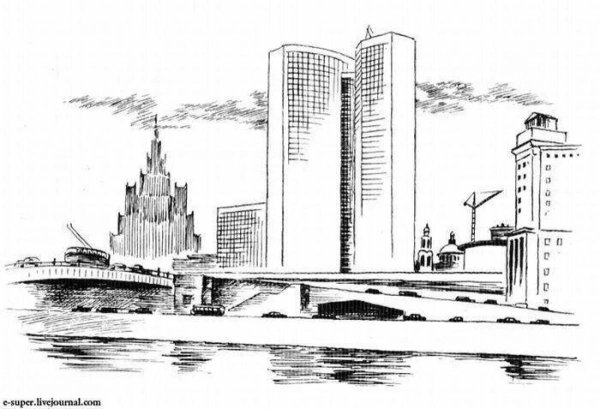 Современная Москва карандашом