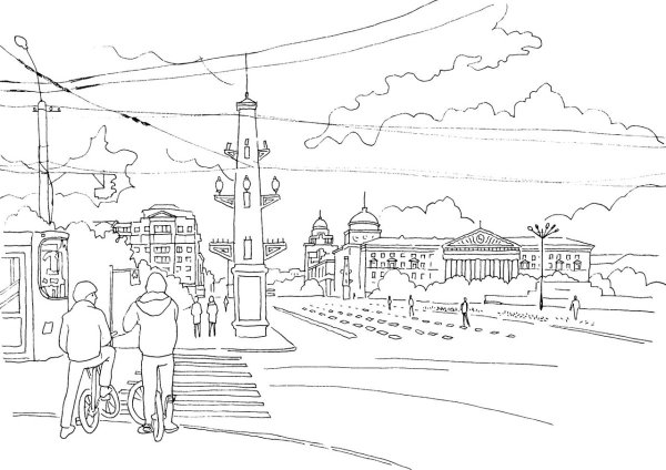 Рисунки города читы