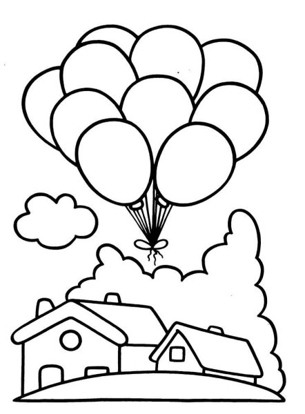 Раскраска город для детей 3-4 лет