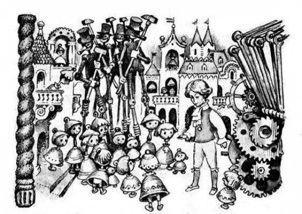 Раскраска город в табакерке Одоевский