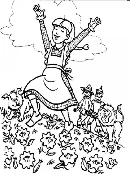 Элли раскраска волшебник изумрудного города