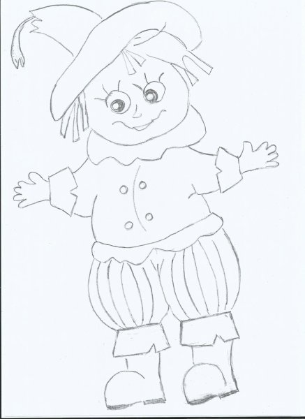 Рисунок Страшилы из волшебника изумрудного города