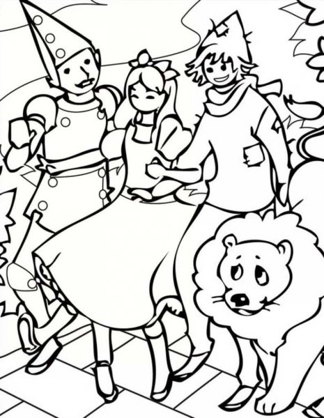 Волшебник изумрудного города раскраска Элли и Тотошка