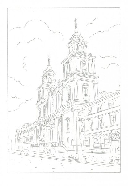 Эскиз для раскрашивания акварелью