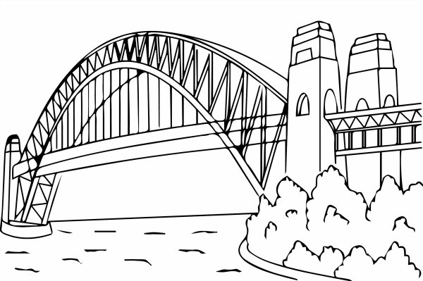 Раскраска мост