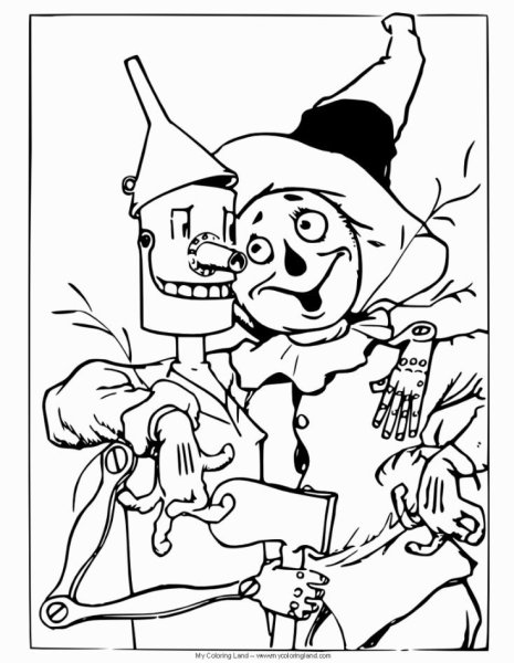 Железный дровосек волшебник изумрудного города раскраска