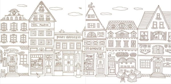 Раскраска дом в городе