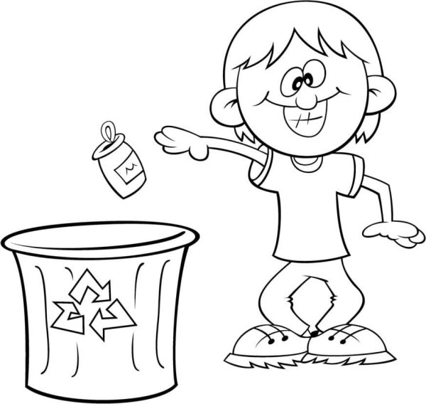 Мусорить раскраска