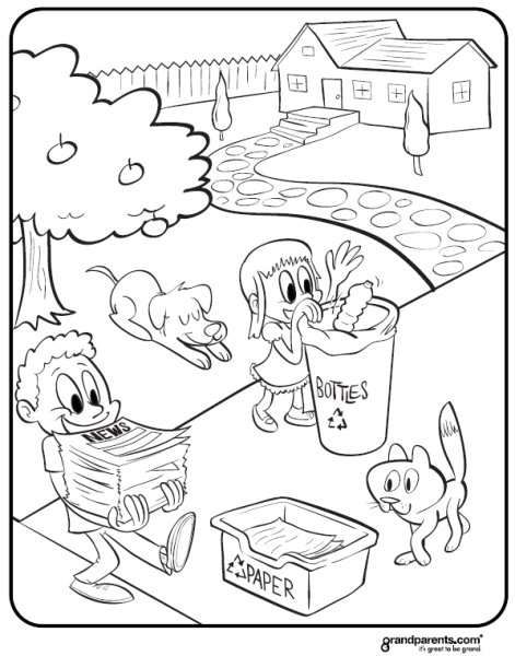 Мусор раскраска