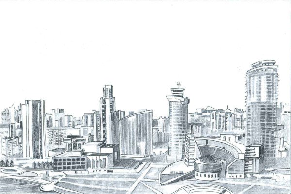 Современный город Графика