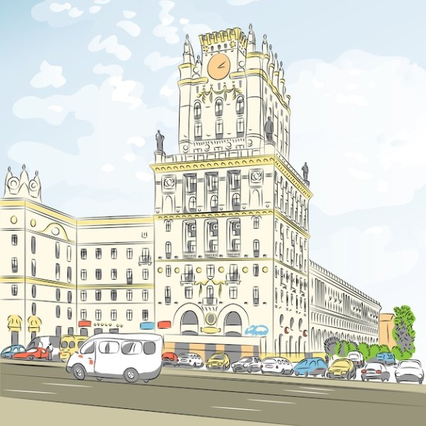 Достопримечательности Минска вектор