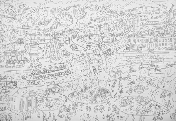 Раскраска "город"