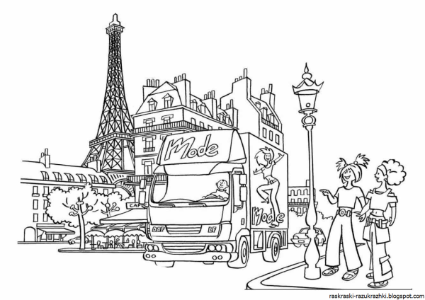 Раскраска Париж