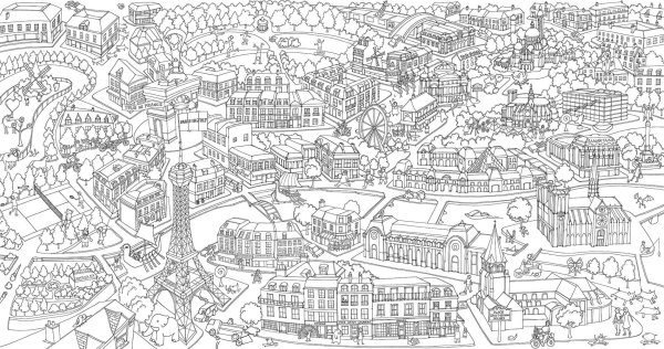 Карта Лондона раскраска