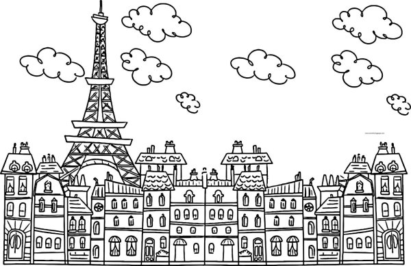 Париж рисунок