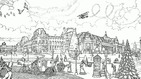 Раскраска Париж