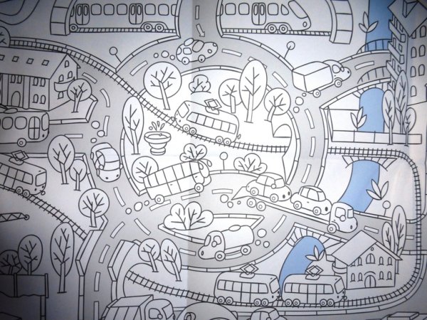 Большая раскраска на стену