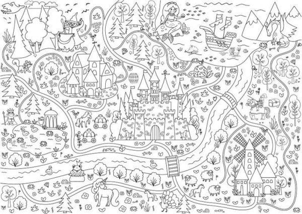 Плакат раскраска