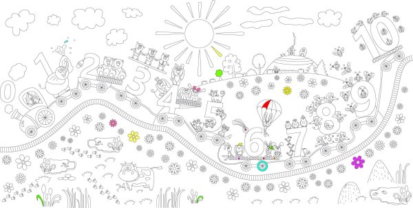 Раскраски большие