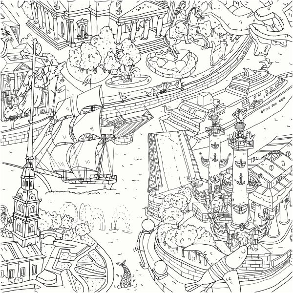 Большая напольная раскраска