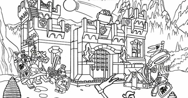 Раскраска лего замок