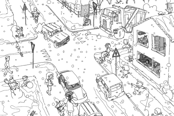 Раскраска город для детей