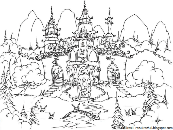 Раскраска замок