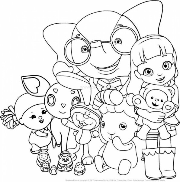 Раскраски Rainbow Ruby