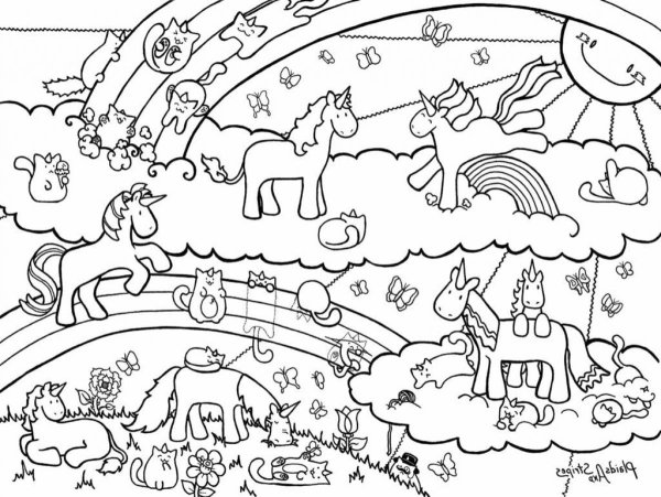 Раскраска Единороги