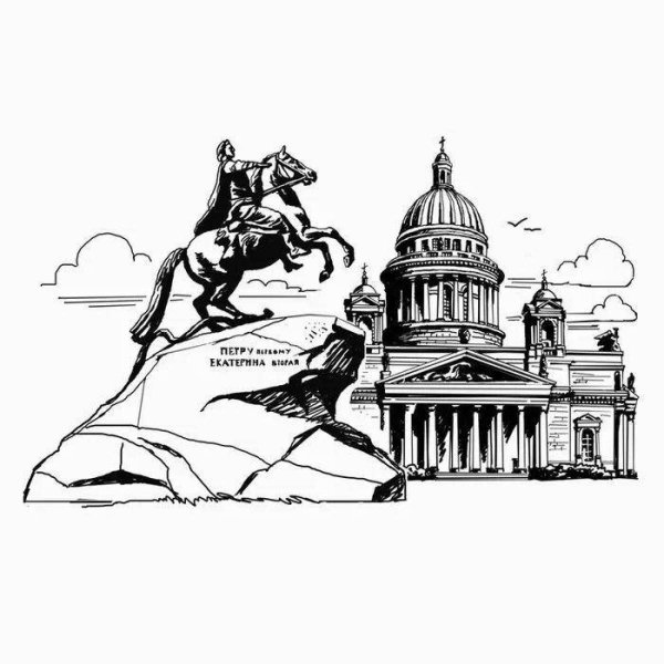 Исаакиевский собор Питер силуэт