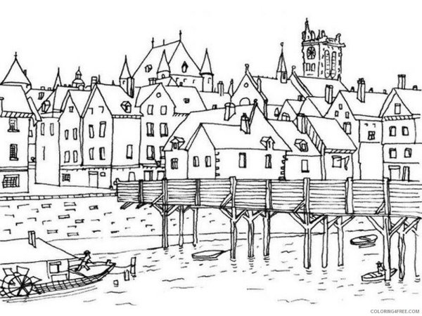 Эскиз средневекового города