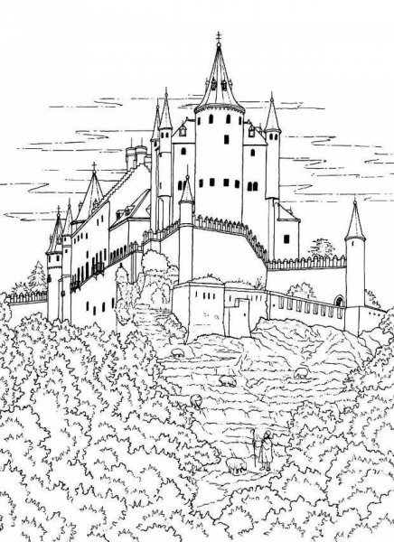 Раскраска замок