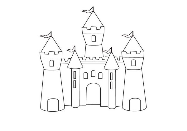 Раскраска замок