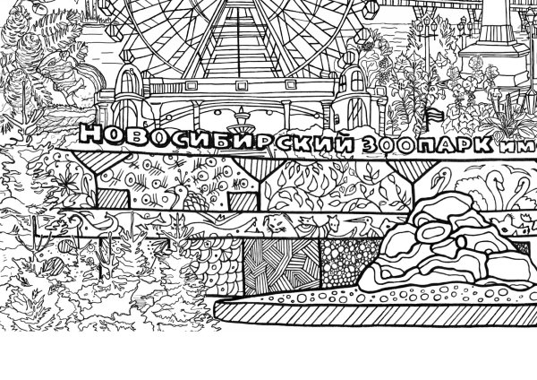 Раскраска город Новосибирск