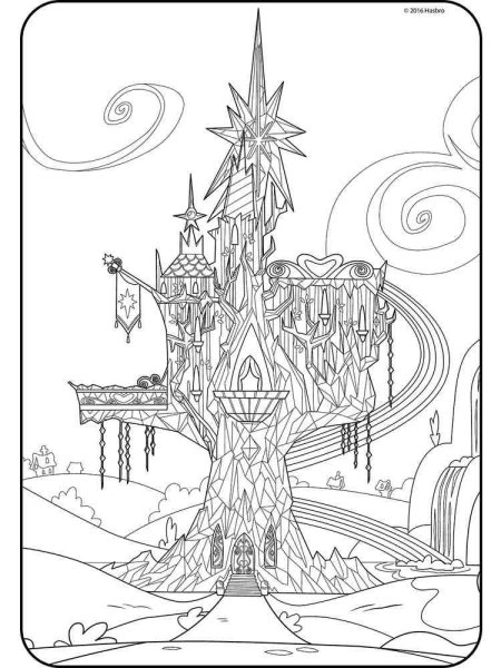 Замок Искорки раскраска