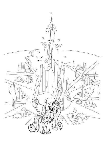 Раскраски пони Кристальная Империя
