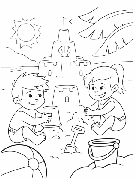 Песок раскраска для детей