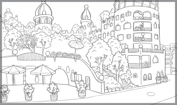 Раскраска "город"