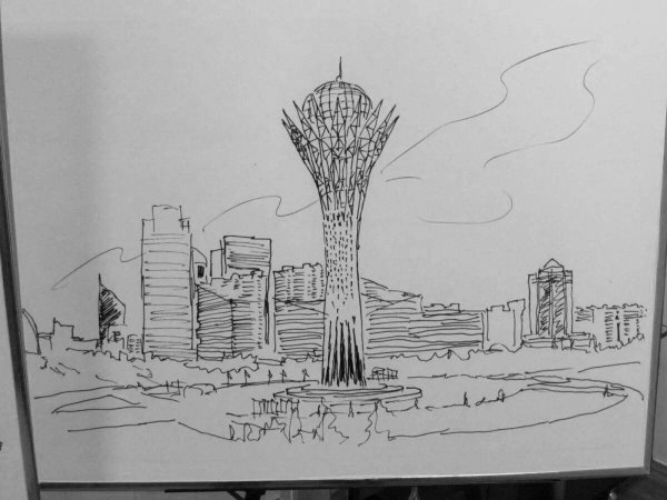 Байтерек рисунок