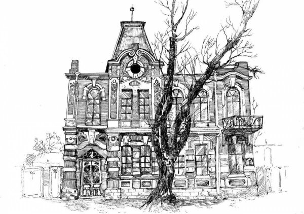Здание рисунок