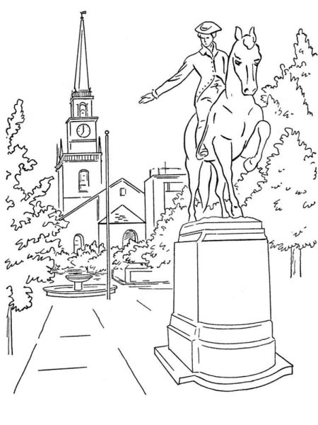 Памятник раскраска