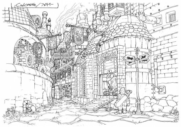 Раскраски антистресс Хаяо Миядзаки