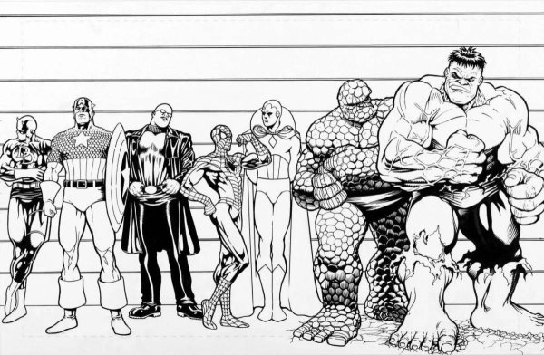 Раскраски Марвел