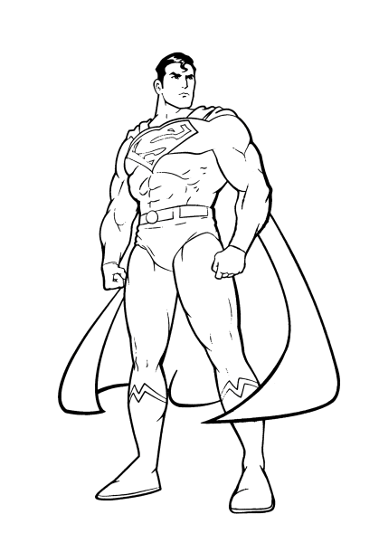 Супермен раскраска