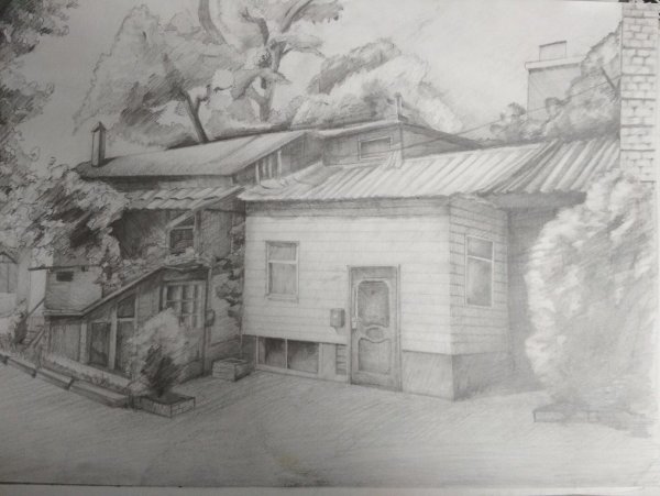 Новороссийск рисунок карандашом