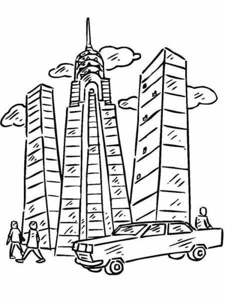 Раскраска небоскреб