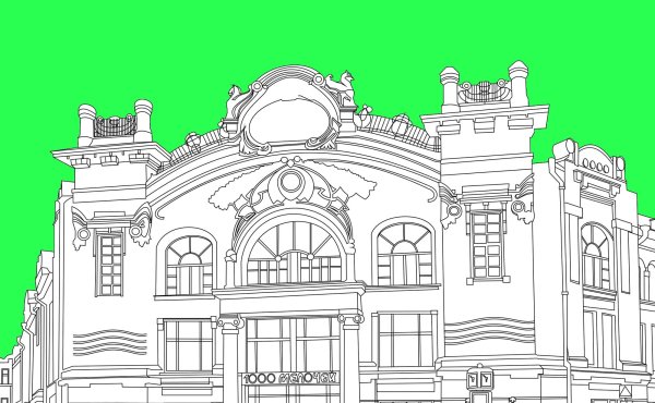 Здания достопримечательности раскраски