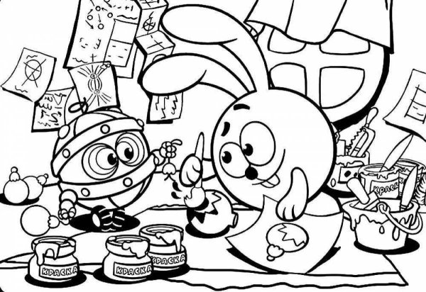 Раскраска «Смешарики»