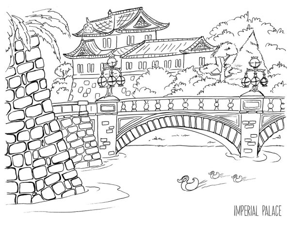 Раскраска Япония